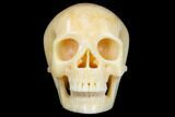 Realistic, Polished Yellow Aventurine Skull #116717-1